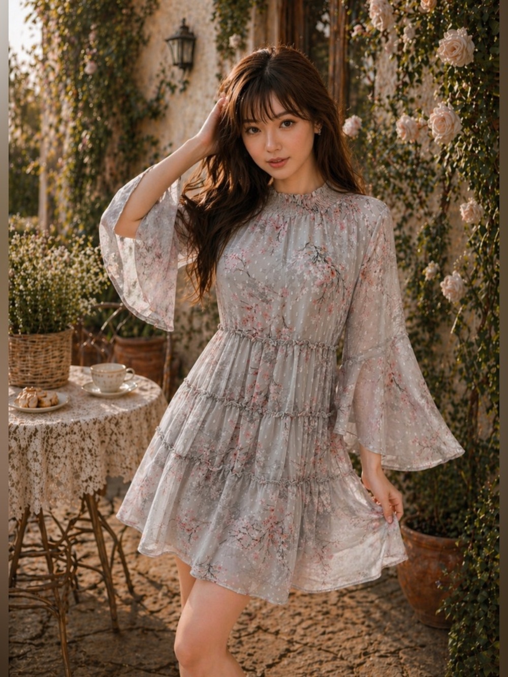 Where Cherry Blossoms Drift Like Dreams Storia floaty blooming storybook dress